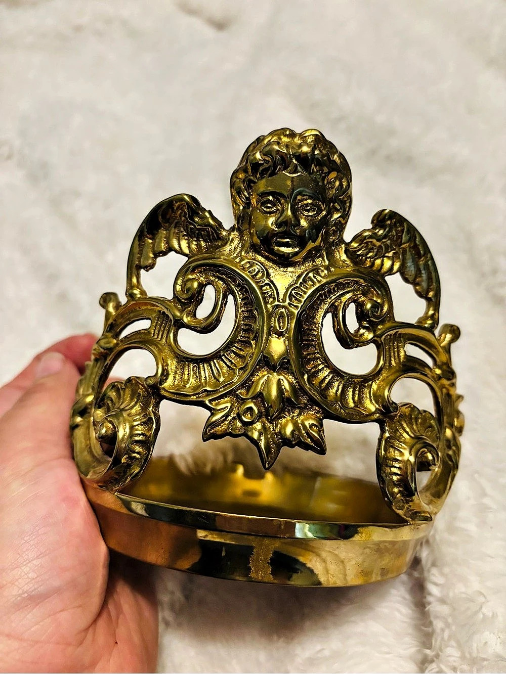 Gold Cherub Decorative Catchall Tray